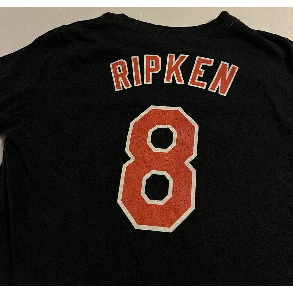 Nike Baltimore Orioles MLB Cal Ripken Jr #8 Jersey T-Shirt Youth Boys XL Black